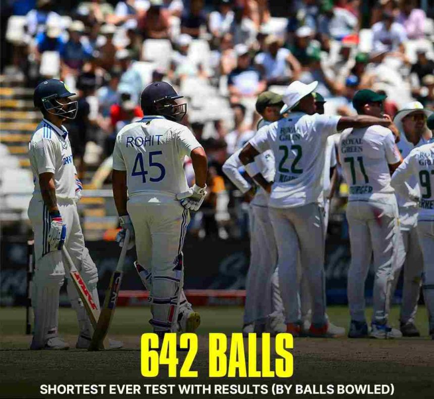 SA vs IND, 2nd Test Day 2 : क्रिकेटच्या इतिहासातील सर्वात लहान सामना