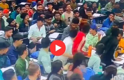 Viral Video : बघता-बघता तो बेंचवर कोसळला…