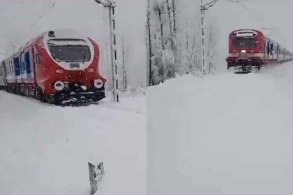 Railway Minister Shared Jammu Kashmir snowfall Video