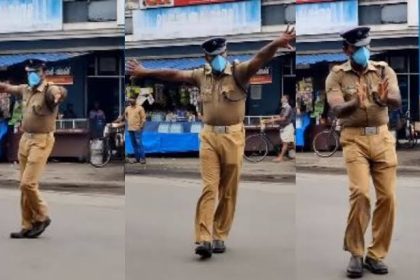 viral video of traffic police officer in kerala